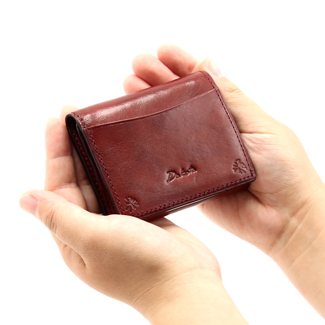 Dakota 三つ折り財布 レザー ブラウン　ボックス　 コンパクト財布　カードダコタ